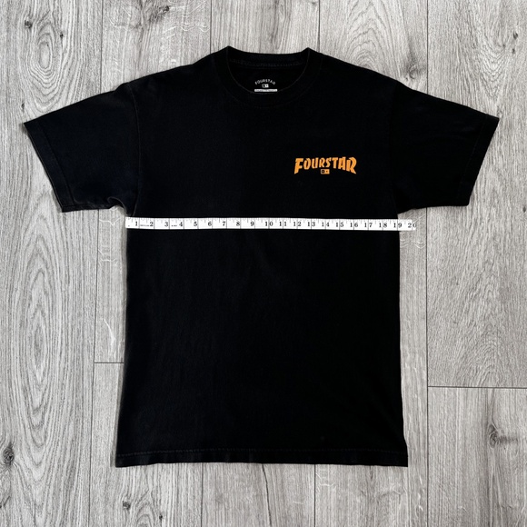 Fourstar Clothing x Thrasher Mag T-Shirt Size Medium Black Skateboarding 90s Y2k - Picture 5 of 6